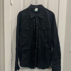 True Religion Black Casual Button Down Shirt